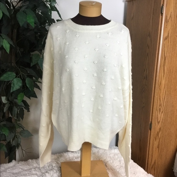 Vylette Bauble stitch ivory sweater jrs. XXL NWT - Picture 1 of 14